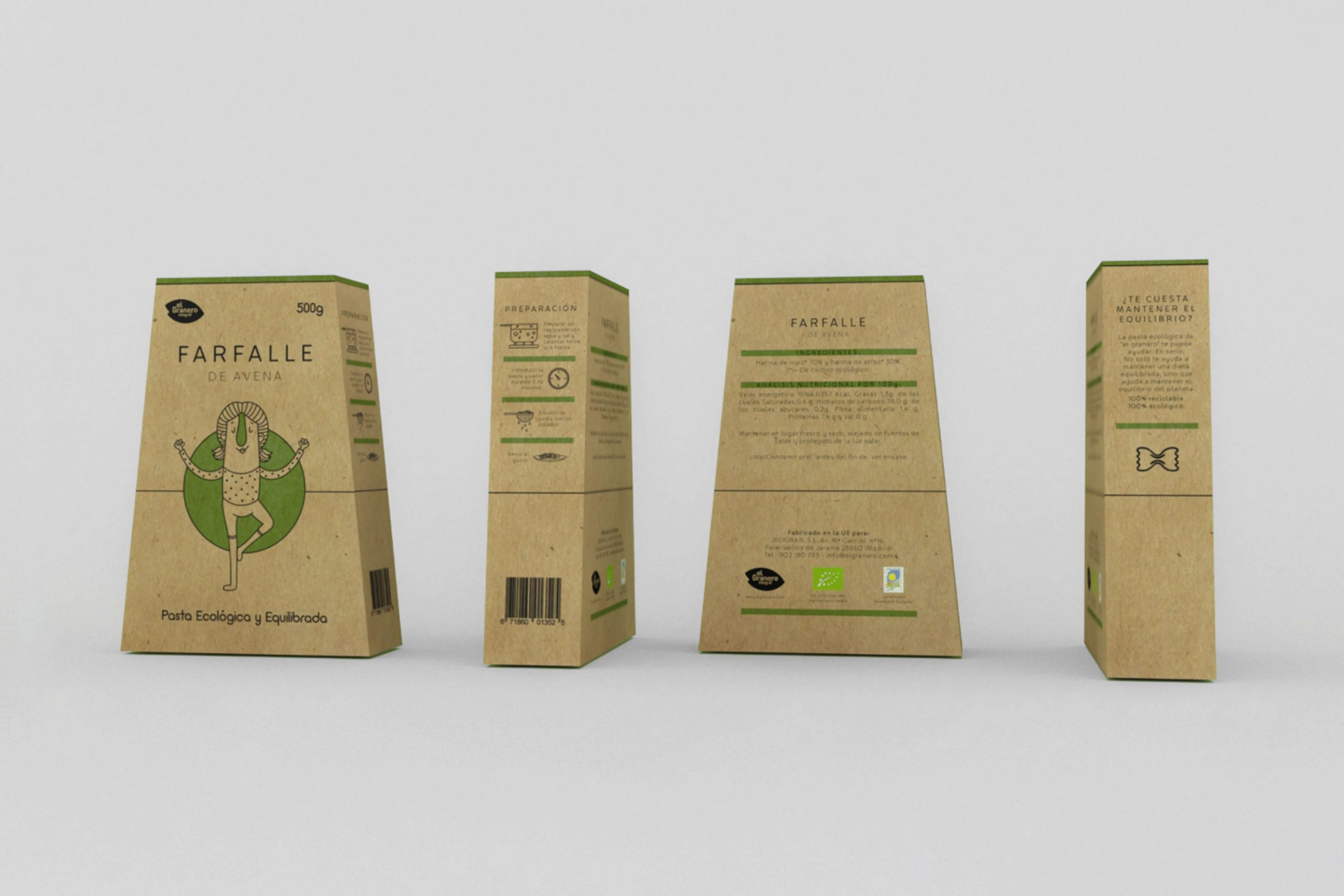 Packaging de pasta ecológica